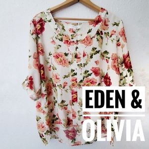 *NEW* Eden & Olivia Long Sleeve Floral Top, XL